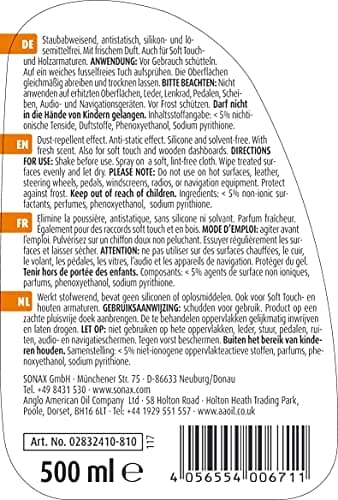 SONAX XTREME Nettoyant cockpit (500 ml) nettoie, entretient et vitrifie les surfaces mattes en plastique de l'habitacle | Réf: 02832410-810