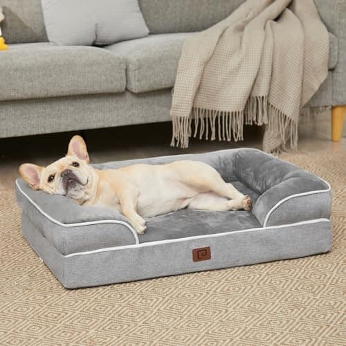 EHEYCIGA Panier Chien Grande Taille XL Orthopedique, Memoire de Forme Lit pour Chien Imperméable, Canapé pour Chien Dehoussable Lavable
