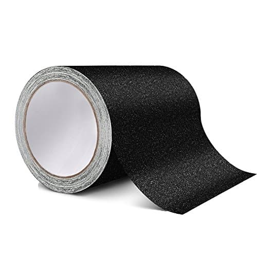 Bande antidérapante adhésive pour escaliers/escabeaux Empreintes d’extérieur Noir 15 cm x 5 m, Noir de YELAIYEHAO