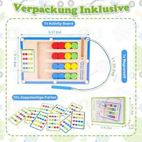 Jeux Jouet Enfant 4 5 6 Ans, Cadeau Garçon Fille 4-5-6-7 Ans Montessori Jouet Garcon 4-6 Ans Fille Jeu Educatif Activite Enfant 3+ Ans Labyrinthe Magnetique Cadeau Anniversaire pour Enfants Casse Tete