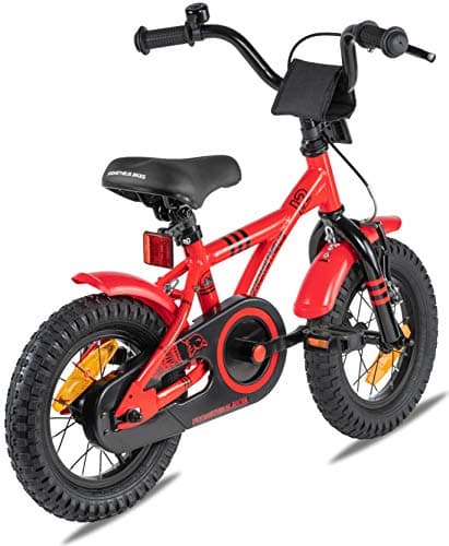 PROMETHEUS BICYCLES Velo Enfant 3 Ans Garcon vélo Fille 12 Pouces a Roulette pour 3 a 5 Ans - BMX en Rouge