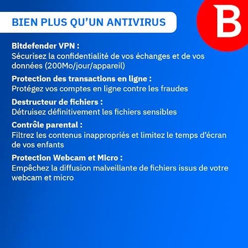 Bitdefender Internet Security 2025 | 1 Appareil | 1 An | PC | Code d’activation par email | Renouvellement Automatique