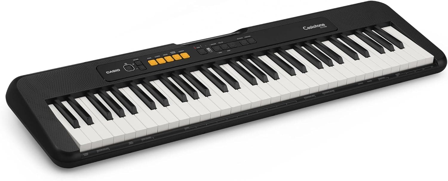 Casio Casiotone CT-S100 Clavier avec 61 Touches Standard, 122 sons & 61 Rythmes d'accompagnement, Noir
