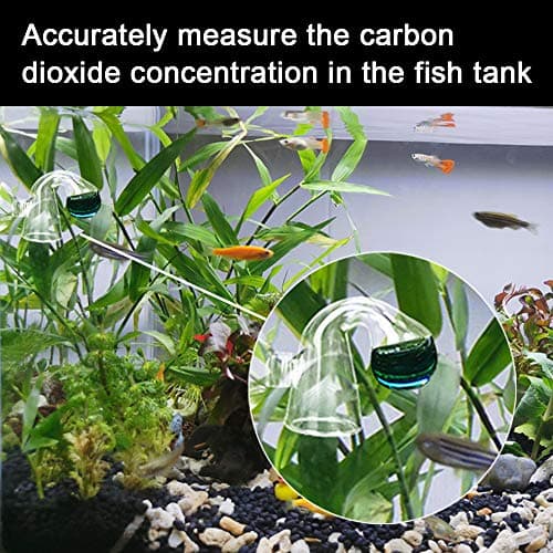 IAFVKAI Moniteur de CO2 pour Aquarium Contrôleur de Chute de CO2 pour Aquarium Détecteur de CO2 de Moniteur de capacité en Verre avec Ventouse pour Aquarium planté