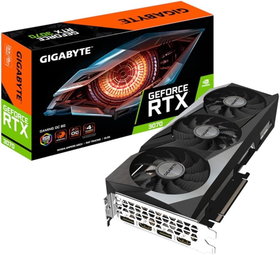 GIGABYTE GeForce RTX 3070 Gaming OC 8G (rev. 2.0) NVIDIA 8 Go GDDR6 Noir