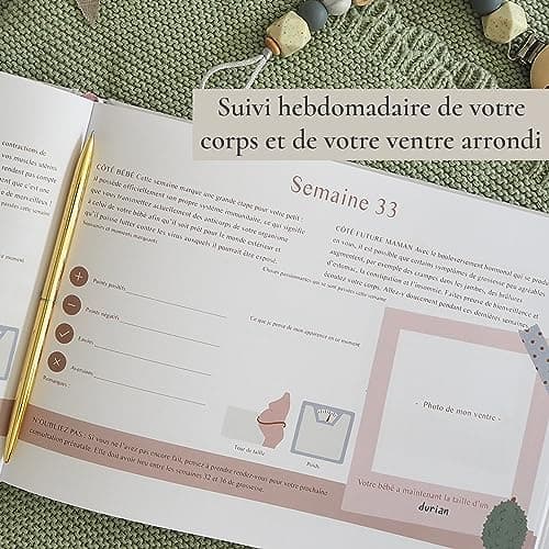 Journal de Grossesse à Offrir - Livre Grossesse de Luxe pour Futures Mamans – Carnet de Grossesse comprend Calendrier, Scrapbook, Check-list, Organisateur et Livre de Naissance Souvenirs (Animaux)