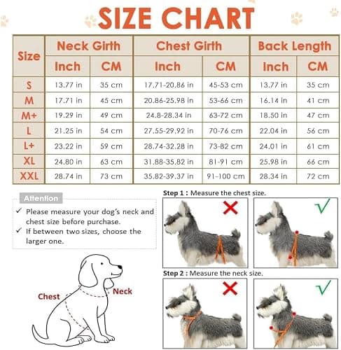 SlowTon Manteau d'hiver de Chien, Chaud Manteau Chien Hiver, Doublée en Laine Polaire Chaude Manteau Chien avec Col Roulé écharpe Gilet réfléchissant Ajustable Gilet imperméable pour Chiot