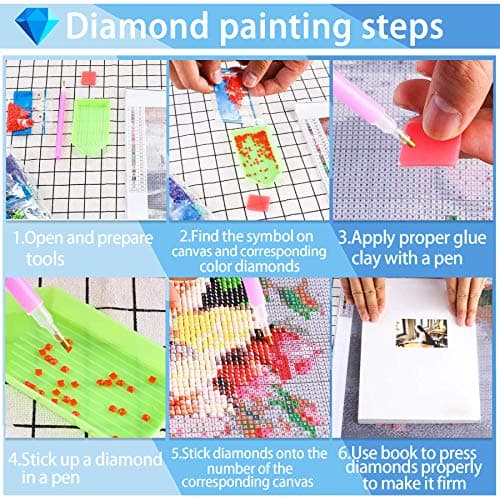 Showker 5D Kit Complet de Broderie Diamant Cabine - Peinture Diamant Paysage Rond Point de Croix - Décoration Murale pour Chambre, DIY Diamond Painting Maison 30x40cm