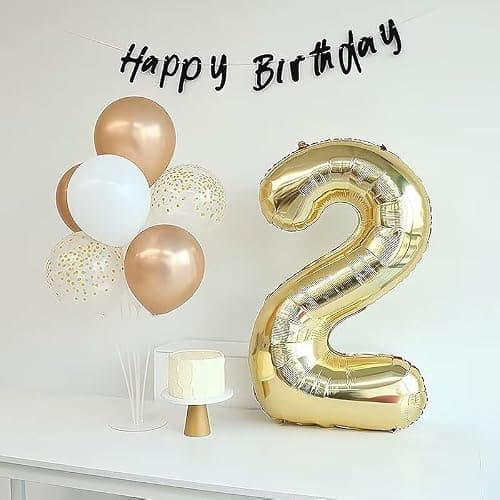 Vthoviwa 40pouces Ballon Chiffre Anniversaire 1 Platine, 0123456789,10-19,20-25,30,40,50,60,70,80,90 Ballon Numero 1 an Deco Birthday, Balloon 1 Ballon Party Deco Soutenir l'hélium