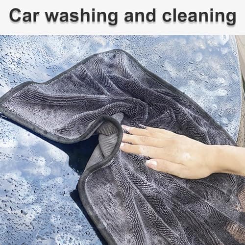 Qooloo 2 PCS Chiffons Magiques,40 X 60 CmChiffons Magiques éPaississants,Microfibre Voiture,Serviettes en Microfibre,Torchons,Cuisine,Verre De Voiture,RéUtilisable