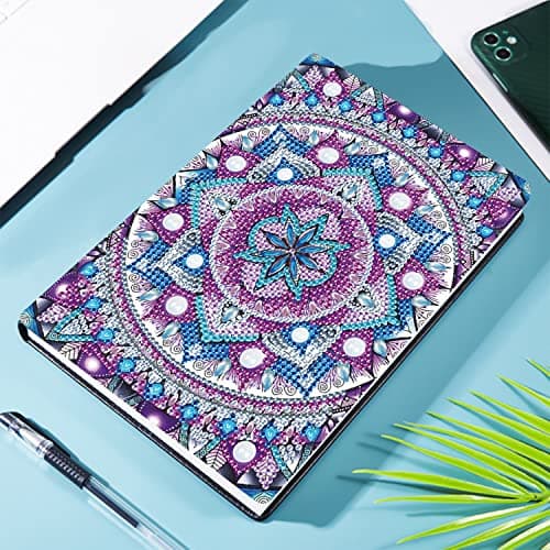 DCIDBEI Carnet de Croquis A5 Enfants Cahier Diamond Painting Pour Bricolage Avec Diamants Pour Adultes Carnet Journal Intime Adulte Cadeau pour Filles Livre de Loisirs Portable Mandala