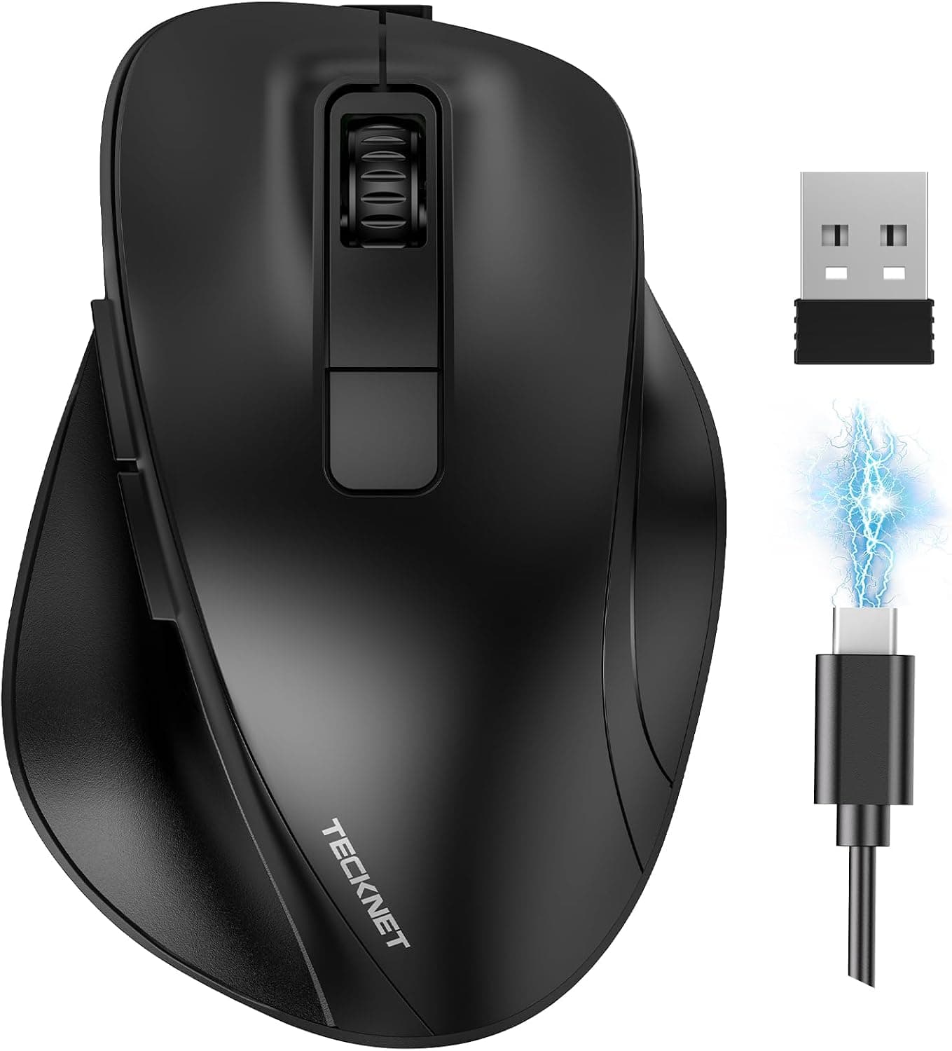 TECKNET Souris sans Fil Bluetooth, 3 Modes de Connexion (2.4G & BT5.0/3.0)