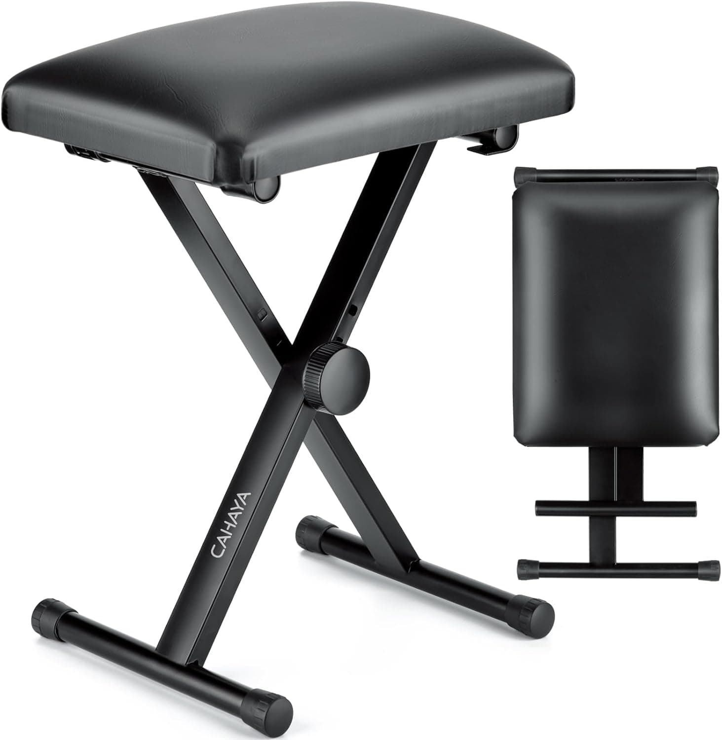 CAHAYA Tabouret Piano Réglable pour Clavier et Piano Numérique | Banc de Piano, stable, hauteur réglable, charge 168 kg, pliable, compatible clavier électronique, studio et maison