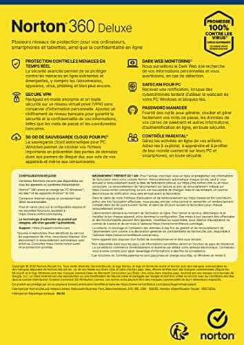 NortonTM 360 Deluxe 2025 |5 Appareils |12 Mois|Envoi par la poste
