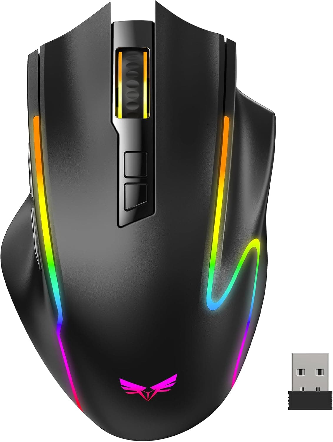 TECKNET Souris Gaming 2,4G / USB‐C, 12800 DPI, 7 Boutons Programmables