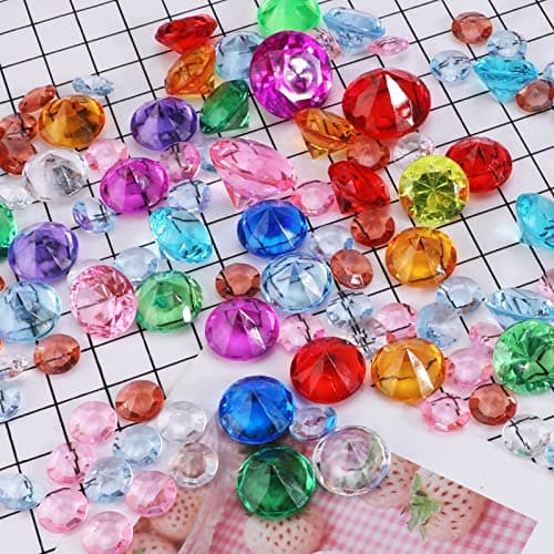 180 Cristaux Acrylique Diamants, 12mm,20mm,25mm Cristaux Decoratif Table Scatter Confetti Clair Pierres de Strass pour Pièce du Centre de Table Mariage Douche Nuptiale Décorations de Perles de Vase