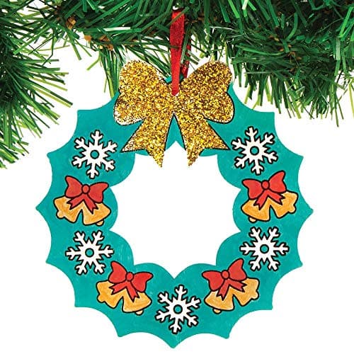 Baker Ross AX506 Couronnes De Noël En Bois - Paquet De 10, Anneau De Couronne Pour Enfants À Concevoir Et À Décorer, Décoration De Noël Idéale