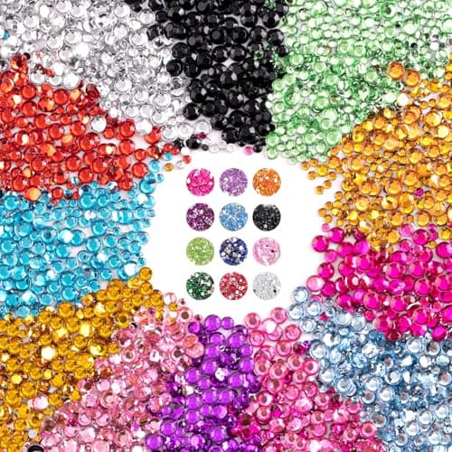 6800 Pièces Pierres Strass Ongles Mix Tailles Strass Ongle Nail Art Cristal AB Strass Gemmes Kit Strass à Dos Plat Nail Charmes avec Pincette Pick Up et Stylo Pointeur Strass pour DIY Nail Art