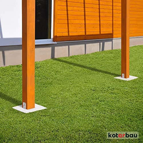 KOTARBAU® Support de poteau en U à visser 50 mm, galvanisé à chaud, la solution parfaite pour assembler différents éléments, argenté
