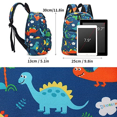Zicac Sac à Dos Enfant pour à L’ école Maternelle Garçon et Fille Cartable Unisexe Mignon Agréable (Dinosaure, M)