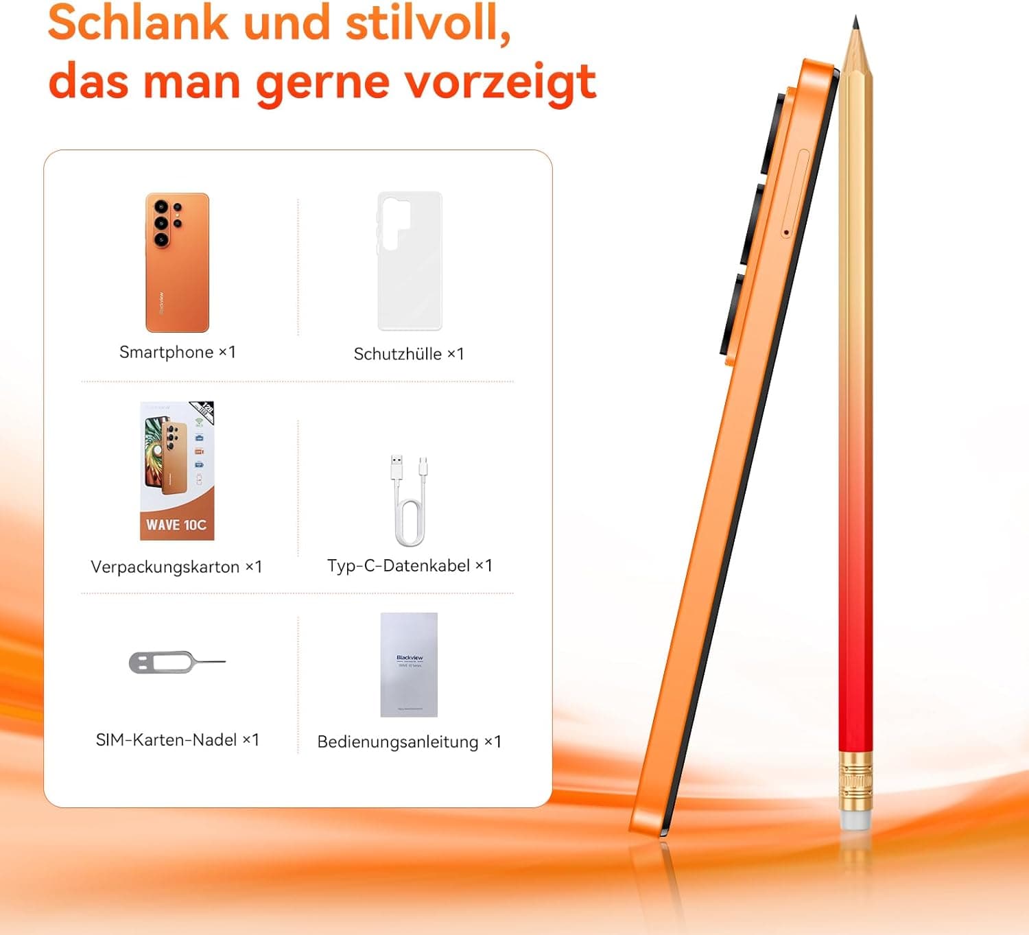 Blackview Wave 10C Telephone Portable 6,88" HD+, Smartphone Android 16, 16+32Go (ext 1To), Double SIM, 5000mAh, 32+13MP, Face ID/GPS/OTG, Compatible Orange, SFR, Bouygues, Free Mobile â Noir