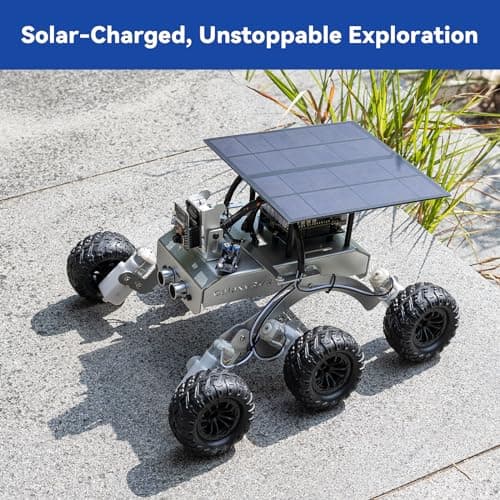 SUNFOUNDER GalaxyRVR Mars Rover Kit Robot vidéo Intelligent Compatible avec Arduino UNO R3 avec ESP32 Cam pour visuels FPV en Temps réel, Carte R3 et Piles Rechargeables incluses