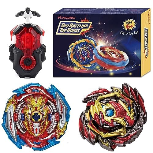 Hozuumo Bey Toupie Bay Blade Burst Turbo Combinaison, avec Metal Fusion Lanceur, Jouets Classiques Enfants Cadeau 2