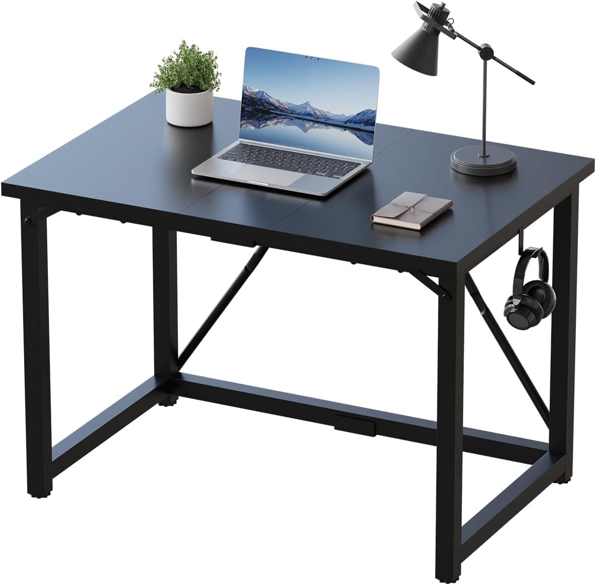JUMMICO Bureau d'Ordinateur 100 x 50cm, Table, pour Maison, Salon, Noir