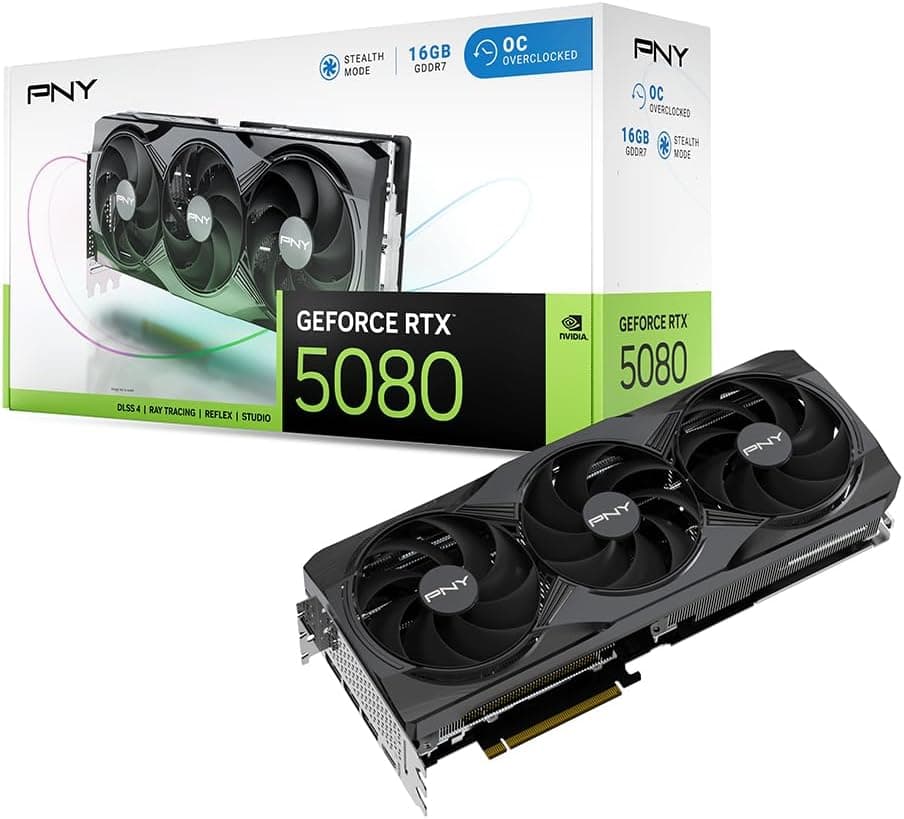PNY Carte Graphique GeForce RTXTM 5080 16Go OC Triple Fan DLSS 4
