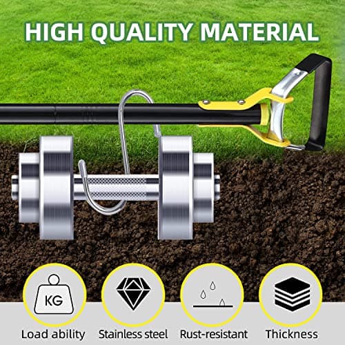 MELVTATA Houe de Jardin 152CM Houe à étrier pour Planter des légumes Outil de Jardinage agricole Houe à Main en Acier Inoxydable - Houe à Action réglable pour désherber/meubler Le Sol