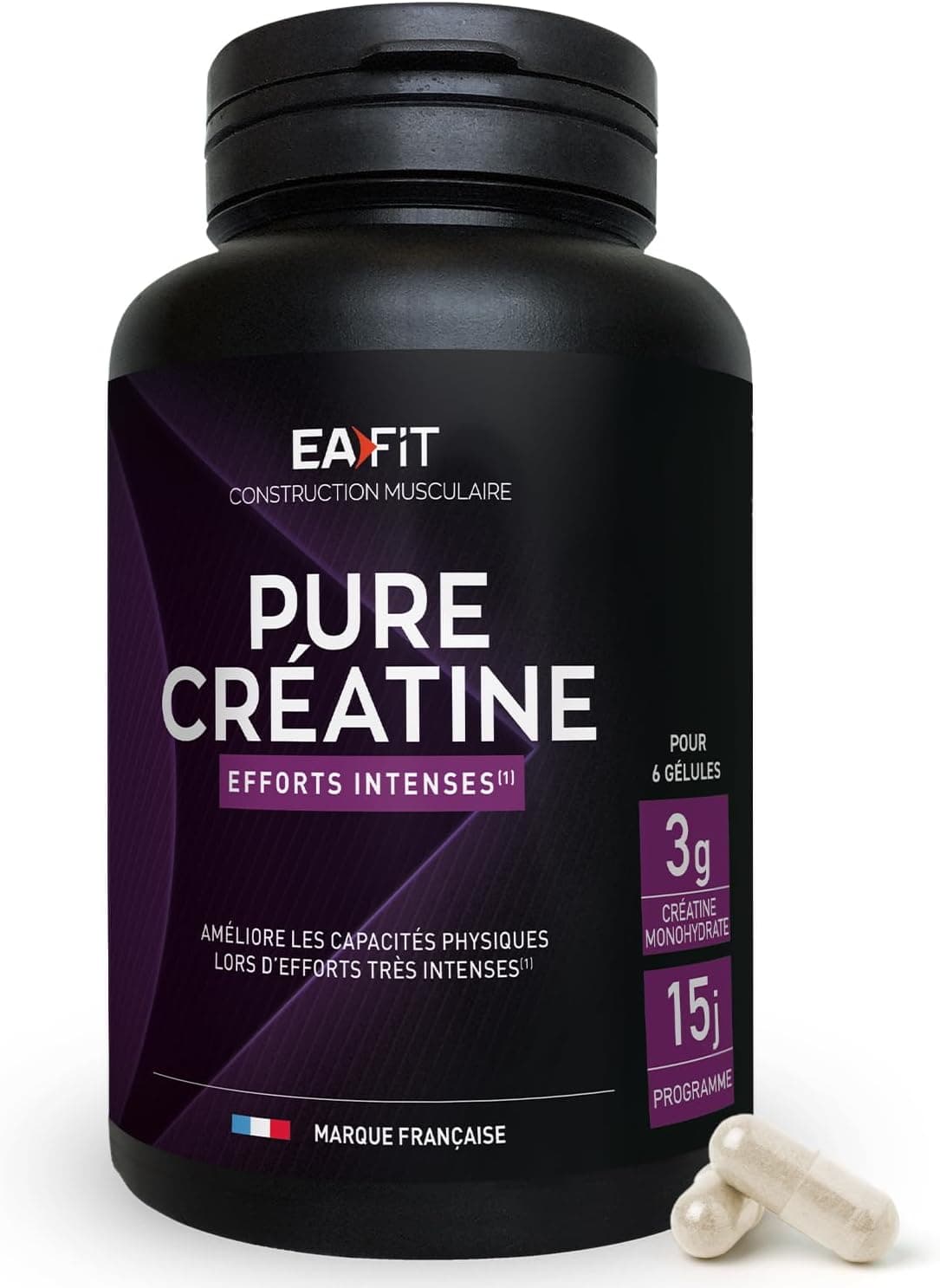 Eafit - Creatine - Creatine Monohydrate - Boost D'Energie - 90 Gélules