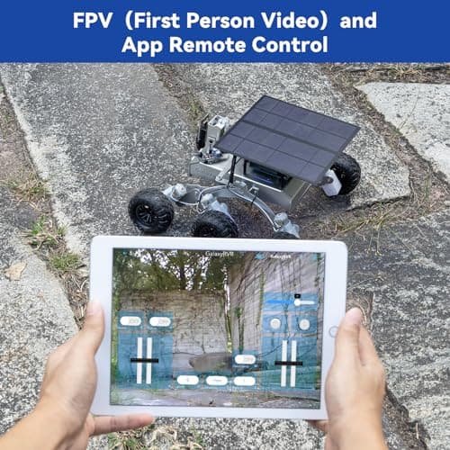 SUNFOUNDER GalaxyRVR Mars Rover Kit Robot vidéo Intelligent Compatible avec Arduino UNO R3 avec ESP32 Cam pour visuels FPV en Temps réel, Carte R3 et Piles Rechargeables incluses