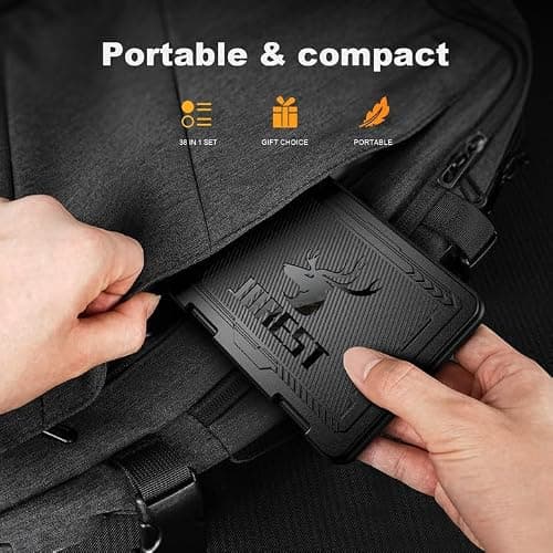 JOREST 38Pcs Kit Tournevis de Précision, Set Outils avec Torx T1 T2 T3 T4 T5, T6 T7 T8 T9 T10 T15 T20, Etoile P2/P5/P6, Triwing Y000, etc, pour iphone, Switch, PS4, Mac, Laptop, Lunettes, Montre
