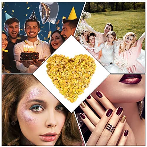 Vesaneae 30g/4000pcs Confettis de Table Étoile et Lune Holographique, Métalliques Feuille Étoiles Table Confetti, Mini Paillettes Feuille Confettis, pour Anniversaire Mariage Fête Décoration (Argent)
