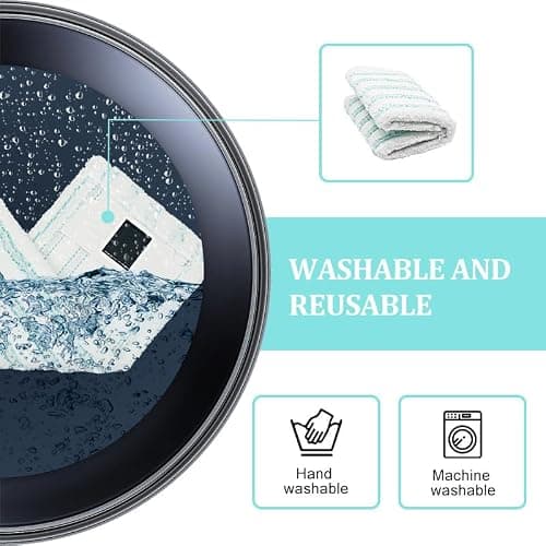 YUETTYY Lot de 2 serpillères de rechange en microfibre pour balai à franges Leifheit Clean Twist M Ergo Micro Duo 52120 52121