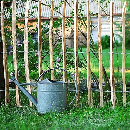 BOGATECO Clôture à Lattis Noisetier Bois | 120 cm de Hauteur et 500 cm de Long | Distance Entre Lattes 4-5 CM | Idéal comme Une Clôture de Jardin | Peut être Utilisé comme de Support pour Les Vignes