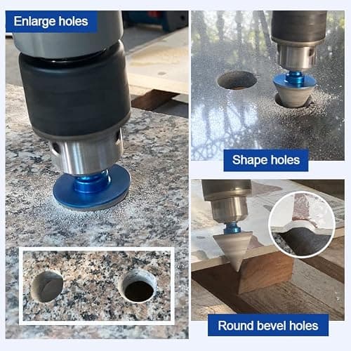 Foret conique diamant pour carrelage 35mm–BRSCHNITTx perceuse électrique à tige hexagonale, foret biseauté pour façonner l'élargissement, nettoyer les trous existants de granit, marbre et porcelaine