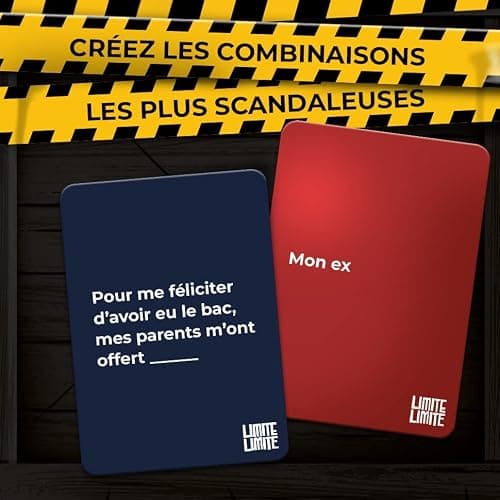 LIMITE LIMITE LIMITE - Nouvelle Edition - L’Extension Trash du Jeu Culte de Soirée - Jeu de Société pour Adultes - Anniversaires, Vacances, Cadeau - Humour Noir