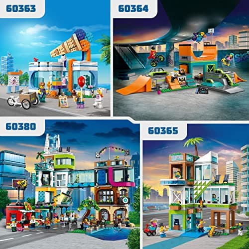 LEGO 60363 City La Boutique du Glacier, Jouet pour Enfants Dès 6 Ans avec Vélo Cargo et 3 Minifigurines, Cadeau d'anniversaire pour Garçons, Filles, Set 2023