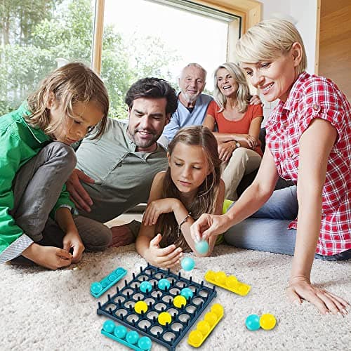 Jeu de Balle Rebondissante, Jeu de Société Interactif Parents-Enfants, Jeux de Table Balle Rebondissante, avec 16 Balles et 9 Cartes de Tâches, Bouncing Ball, Jeu Familial Amusant pour 2-4 Joueurs