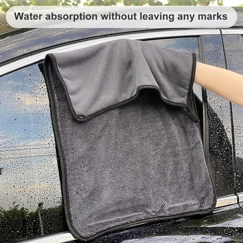 Qooloo 2 PCS Chiffons Magiques,40 X 60 CmChiffons Magiques éPaississants,Microfibre Voiture,Serviettes en Microfibre,Torchons,Cuisine,Verre De Voiture,RéUtilisable