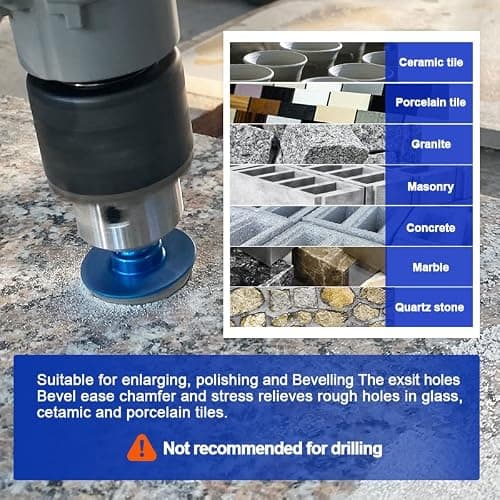 Foret conique diamant pour carrelage 35mm–BRSCHNITTx perceuse électrique à tige hexagonale, foret biseauté pour façonner l'élargissement, nettoyer les trous existants de granit, marbre et porcelaine