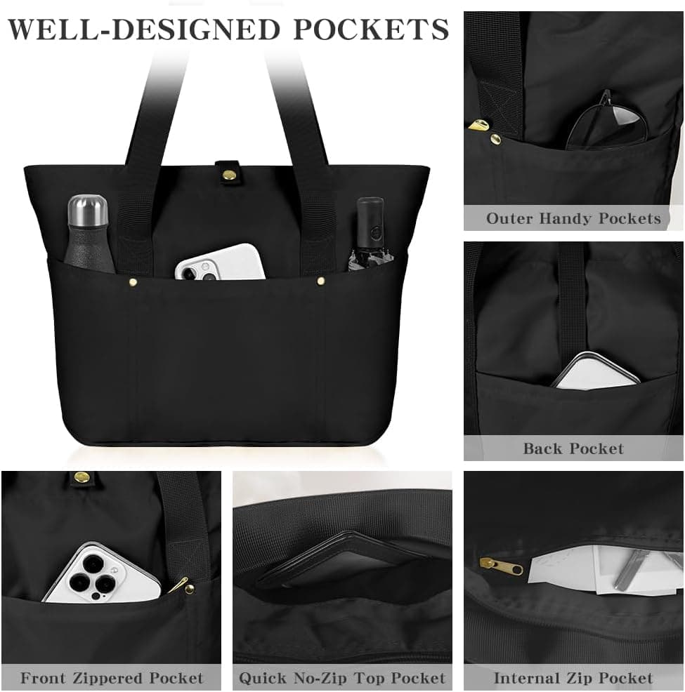Aucuu Sac a Main Femme Cabas, Sac Fourre-tout Pliable, Sacs Ordinateur, Sacs Fourre-tout Pliable et Léger pour Femme pour Voyage, Gym, Travail, École