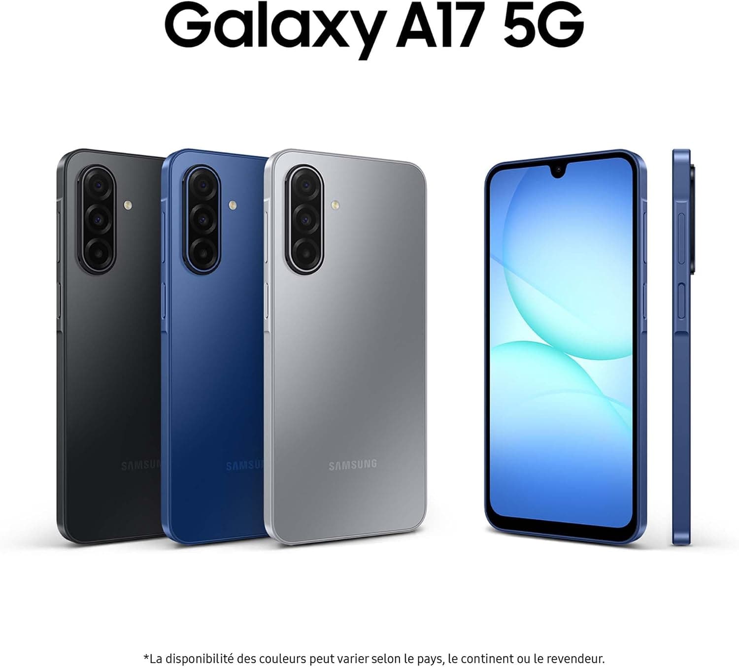 Samsung Galaxy A17 5G 128 Go, Smartphone Android déverrouillé, écran 6,7", Batterie 5000 mAh, Bleu, Version FR