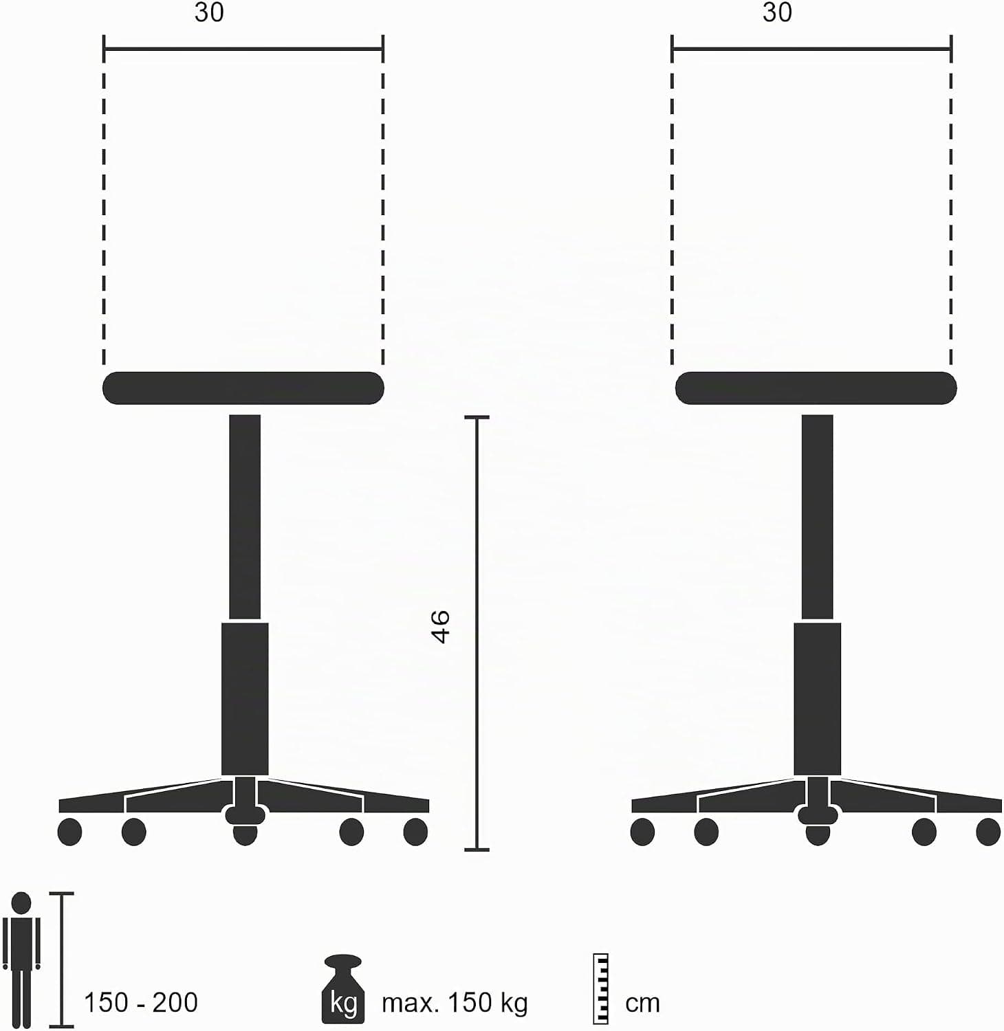 hjh OFFICE 645001 Tabouret bistrot VANTAGGIO Métal Rouge, Tabouret au Look Industriel et Moderne, empilable | Construction en acier robuste, charge jusqu'à 150 kg, rouge