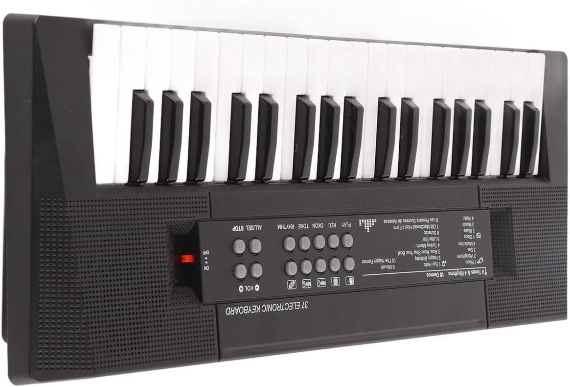 Clavier de musique de piano professionnel et exquis à 37 touches de 16,1 pouces * 5,9 pouces * 1,6 pouces, adapté aux amateurs de musique