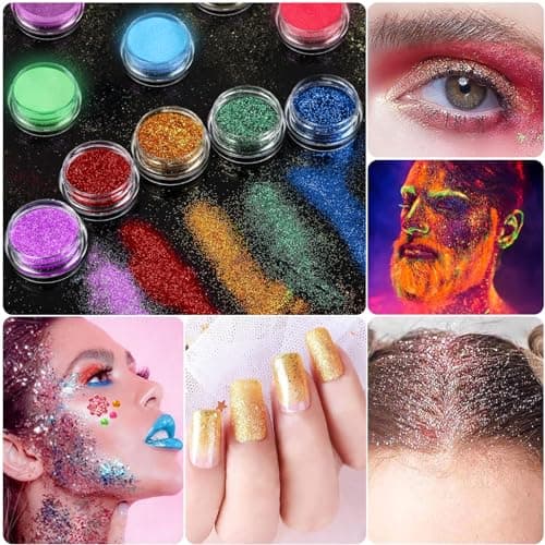 Kit Tatouage Paillettes Enfant Filles, 36 Couleurs Tatouage Temporaire à Paillettes, Kit Maquillage de Tatouage Paillette Temporaires, Cadeau pour Anniversaire Carnaval Fête
