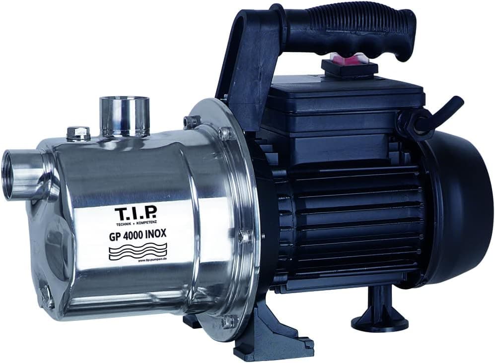 T.I.P. Pompe de Jardin GP 4000 Inox - 4000 l/h - 800 W - Pompe à Eau 4,2