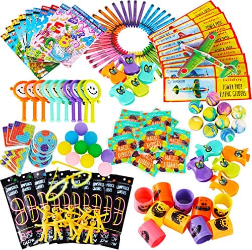 THE TWIDDLERS 120 Jouets de Fête Anniversaire Premium pour Enfants - Kermesse, Petits Cadeaux, Pochettes Surprises, Jouet Piñata Mixte, Cadeaux Invités, Récompenses en Classe, Halloween, Noël