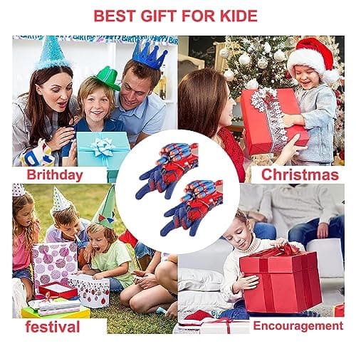 PTBWS Lot de 2 Gant de Lanceur Spiderman, Spiderman Launcher Gant de Cosplay en Plastique,Jouets de Poignet Lanceur de héros, Lanceur d'araignée Jouets éducatifs pour Enfants (B)